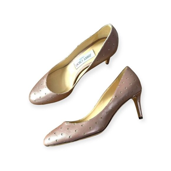 Jimmy Choo Bridget 65‎ Round Toe Pearlized Pump, Star crystal, 38EU, Dust bag - Picture 1 of 16